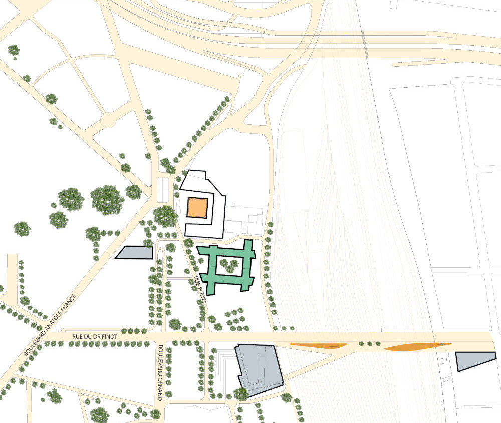 Plan des trasnports, situation rapprochée